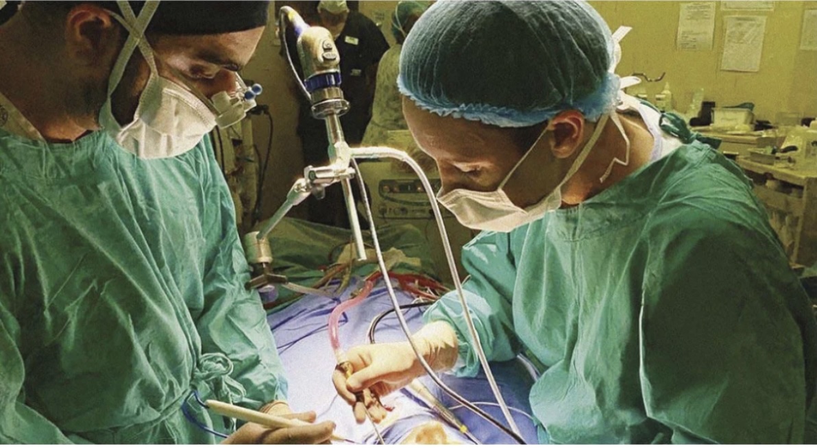 Prof Lubbe performing transorbital surgery